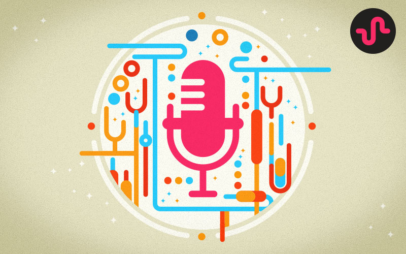 microphone graphic to represent the sunoh medical AI scribe